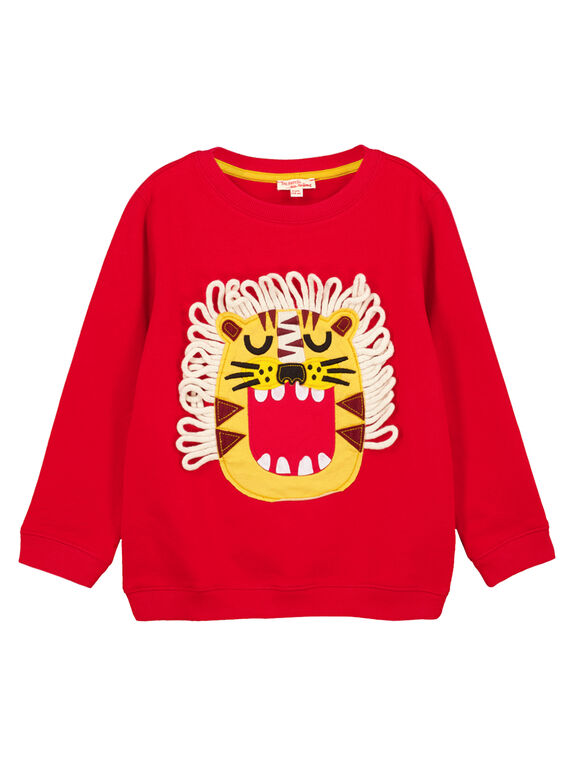 Sweat Ludique col rond Rouge GOMUSWE1 / 19W902F1SWEF518