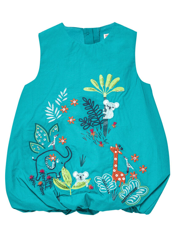 Robe boule turquoise bébé fille JICLOROB2 / 20SG0911ROBC235