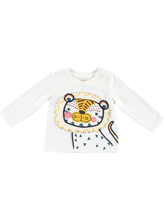 Tee Shirt Manches Longues Ecru GUMUTEE1 / 19WG10F2TML001