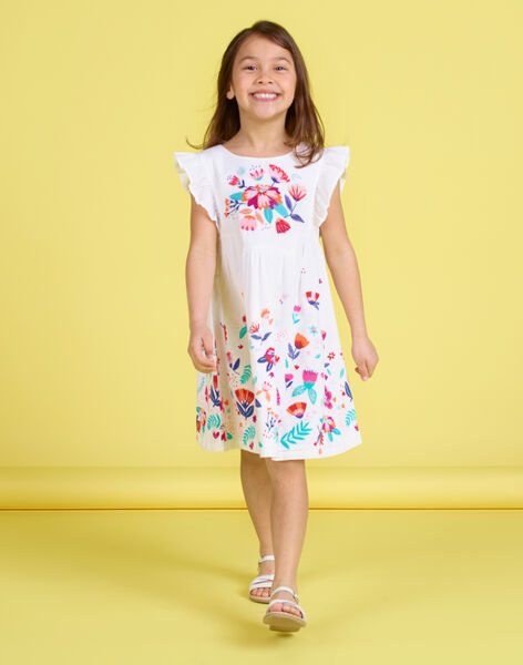 Robe Sans Manches Brodee Et Imprime Fleuri Enfant Fille Catalogue Dpam Enfant Dpam