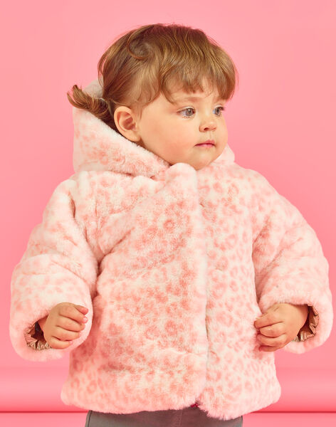 Doudoune A Capuche Reversible Doree Et Rose Bebe Fille Manteau Blouson Pilote Bebe Dpam