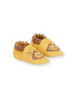 Chaussons en cuir jaunes avec patch singe RUCHOSMONK / 23KK3843D3S010