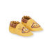 Chaussons en cuir jaunes avec patch singe