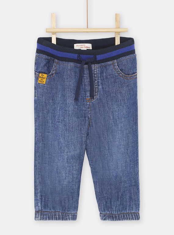 Pantalon en denim léger bleu bébé garçon SUJOJEAN / 23WG10B1JEAP274