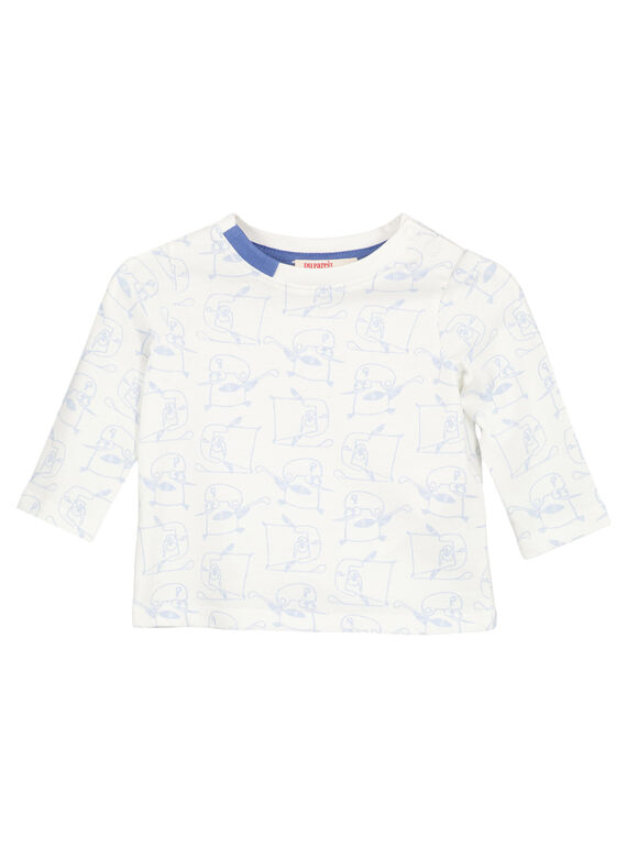 Tee shirt manches longues en jersey bébé garçon GUBLATEE2 / 19WG10S2TML001