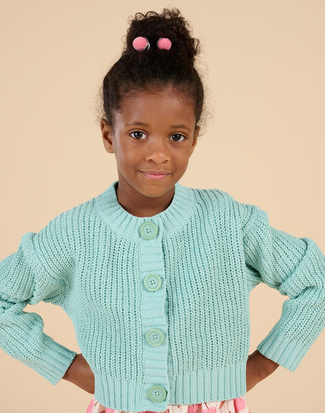 Cardigan uni vert RAJOCAR4 / 23S90174CAR614