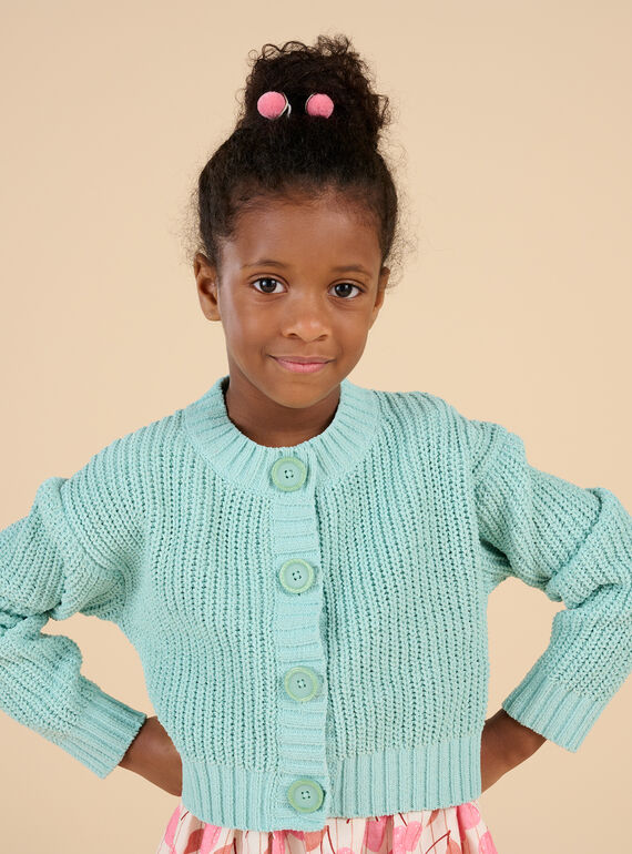 Cardigan uni vert RAJOCAR4 / 23S90174CAR614