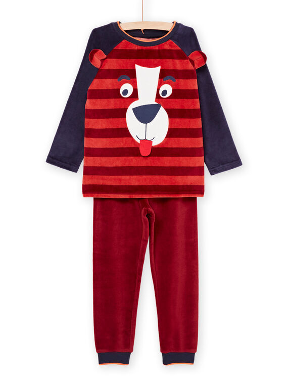 Pyjama T-shirt en velours et pantalon à imprimé ours PEGOPYJOURS / 22WH1232PYJE415