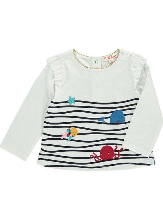 Tee-shirt manches longues bébé fille DINAUTEE / 18WG09G1TML001