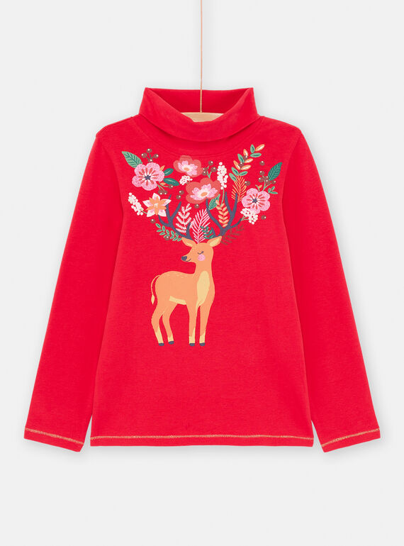 Sous-pull ruby imprimé biche pour fille SAWAYSOUP / 23W901S1SPLF529