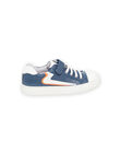 Baskets en cuir bleu marine ROBASNEON / 23KK3623D3F070