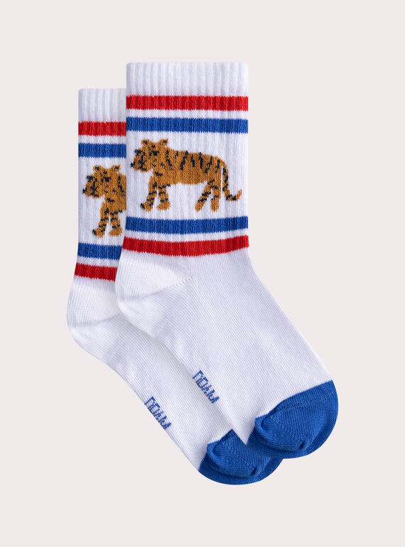 Chaussette tennis rayée à motif tigre  WYOJOCHO9 / 25SI02J5SOQ000