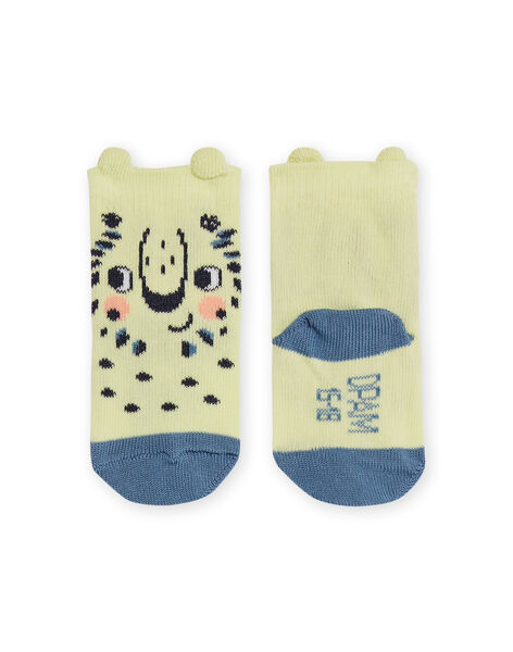 Chaussettes jaunes motifs lions bébé garçon NYUMOCHO1 / 22SI10N2SOQB115