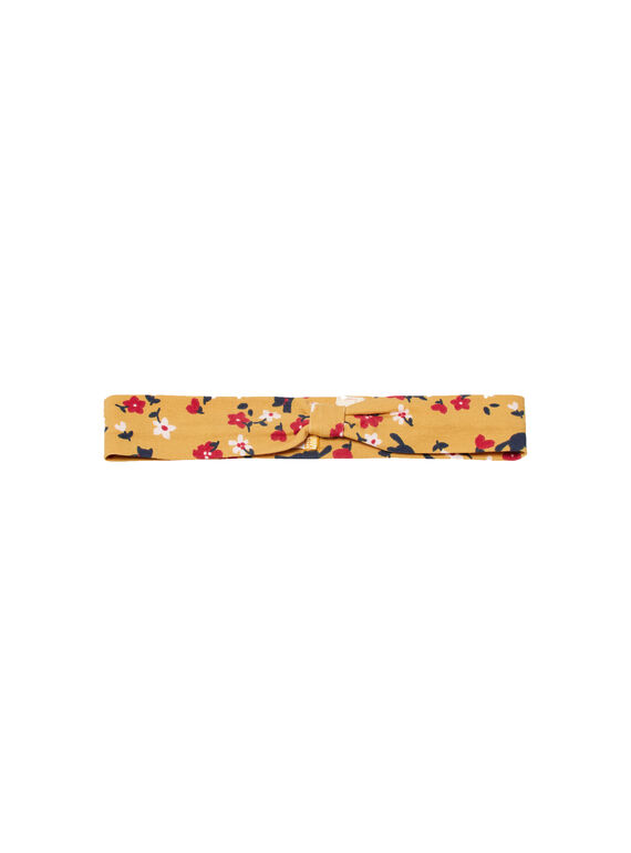 Bandeau jaune imprimé fleuri coloré bébé fille MYIMIXBAN / 21WI09J1BANB106
