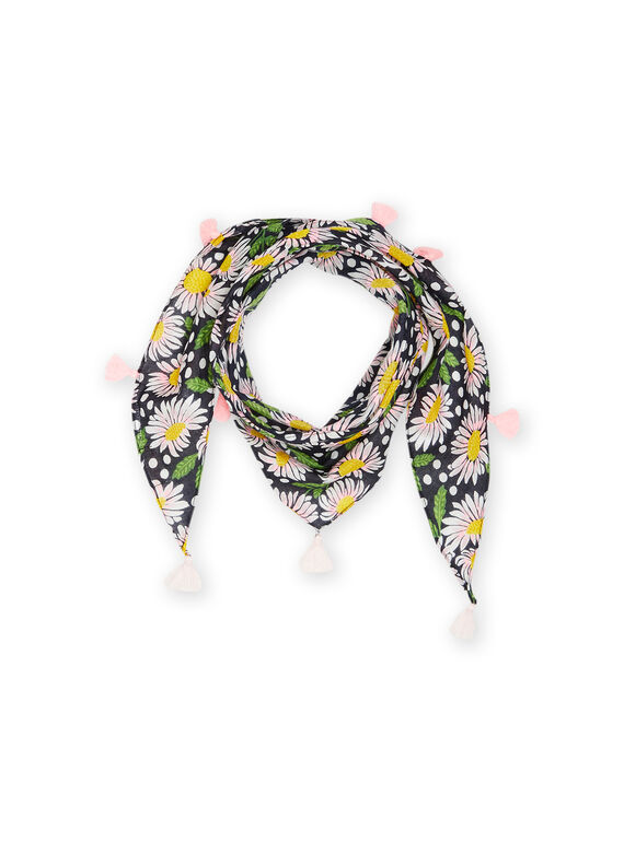 Foulard noir enfant fille NYASOFOUL1 / 22SI01Q1FOUC243