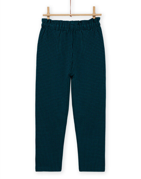 Pantalon paper bag milano à carreaux enfant fille MATUPANT / 21W901K1PAN070