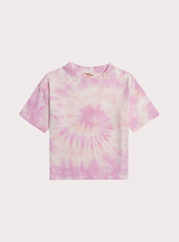 T-shirt  manches courtes  tie and dye rose WAJOTI6 / 25S901L4TMC001