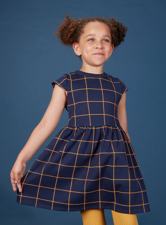 Robe en milano à manches courtes à carreaux imprimé  KAJOROB5 / 20W90135ROB070