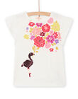 T-shirt animation flamant rose à sequins écru enfant fille NAFLATI1 / 22S901R2TMC001