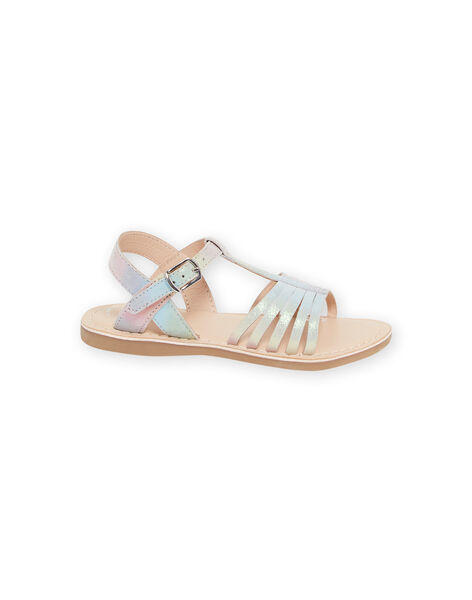 Sandales spartiates multicolores enfant fille NASANDOLI / 22KK354GD0E956
