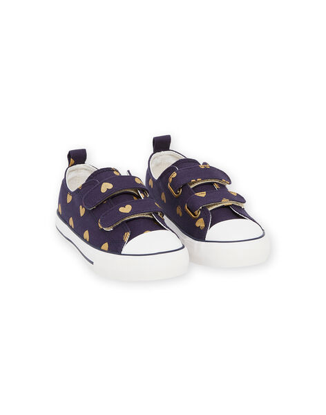 Basket deux velcros fille toile motif curs RATOILHEART / 23KK3571D16070