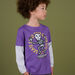 T-shirt manches longues motif squelette violet