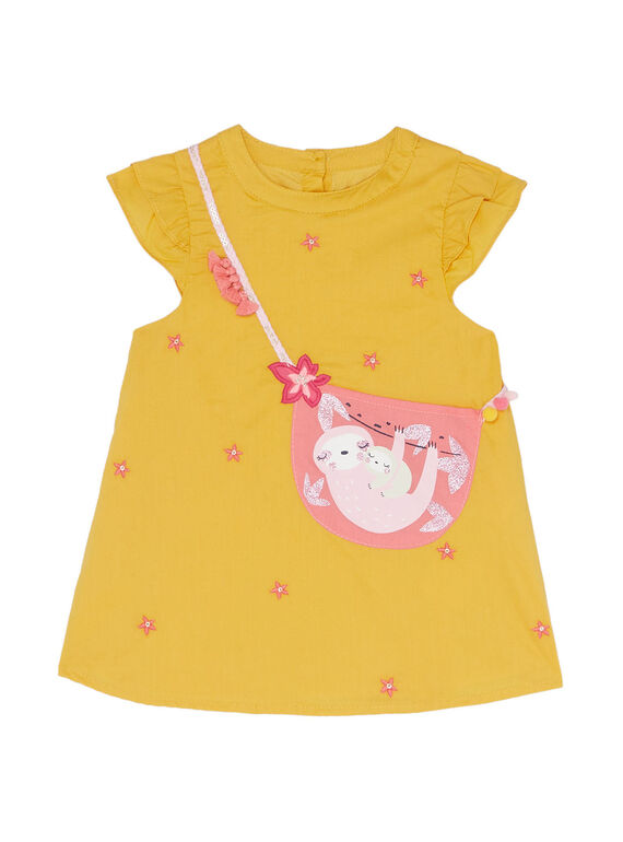 Robe moutarde bébé fille JIDUROB3 / 20SG09O1ROBB107