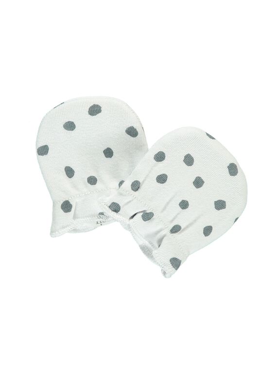 Moufles de naissance bébé mixte DOU1GAN / 18WF4211MFN099