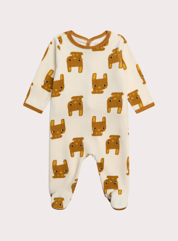 Grenouillère lapin pour bébé garçon XEGAGREFOR / 25WH14B1GRE808