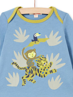 Ensemble T-shirt et pantalon à motifs animaux de la jungle bébé garçon MUKAENS / 21WG10I1ENS020