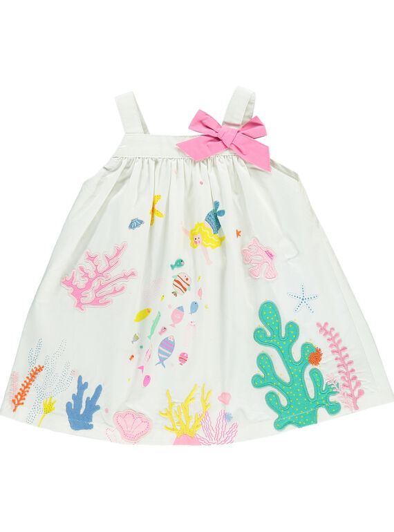 Robe à bretelles bébé fille CIMAROB1 / 18SG09U2ROB000