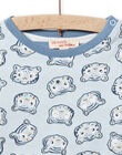 T-shirt réversible bleu et blanc bébé garçon NUMOTEE2 / 22SG10N2TML020
