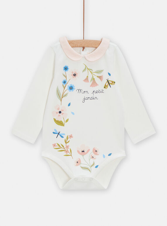 Body écru à manches longues pour bébé fille VIGABOD / 24WG0911BOD001