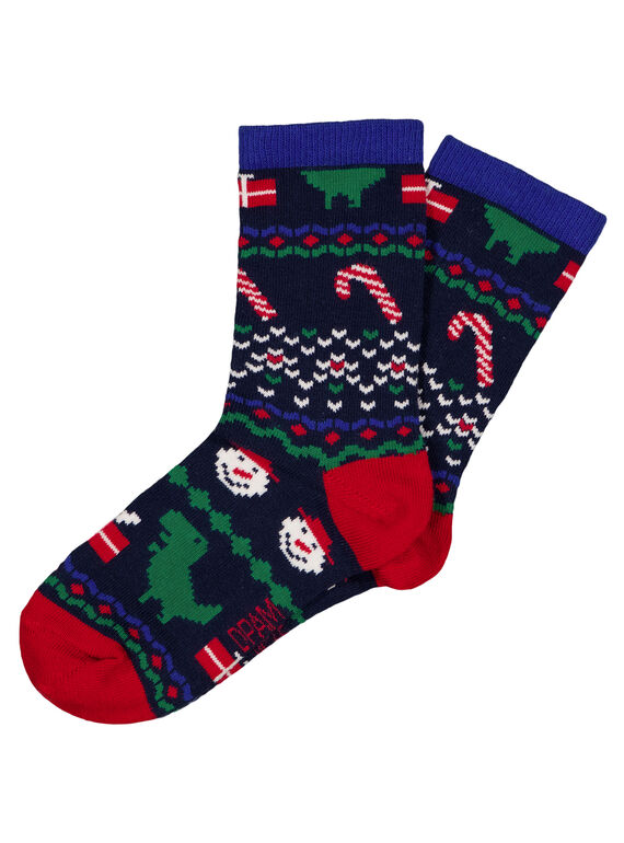 Chaussette à motif dinosaures de Noël.  GYONOCHO / 19WI02V1SOQ705
