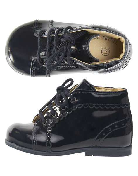 Bottillon Cuir Verni Marine Bebe Fille Toutes Nos Chaussures Bebe Dpam