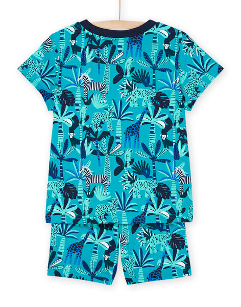 T-shirt et short turquoise à imprimé animaux REGOPYCJUN / 23SH12H3PYJ202