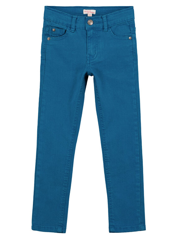 Pantalon Slim Stretch Bleu Canard GOJOPATWI1 / 19W90243D2B714