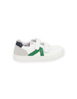 Basket blanche cuir deux velcros ROBASVELC / 23KK3624D3F000