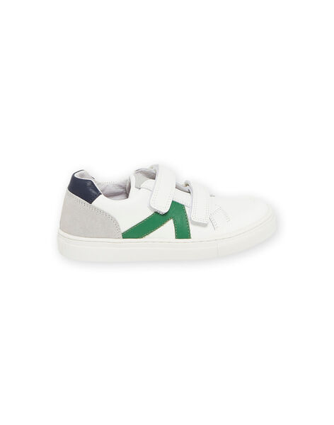 Basket blanche cuir deux velcros ROBASVELC / 23KK3624D3F000