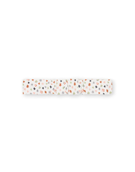 Bandeau écru imprimé à nud bébé fille MOU1BAN / 21WF4041BAN001