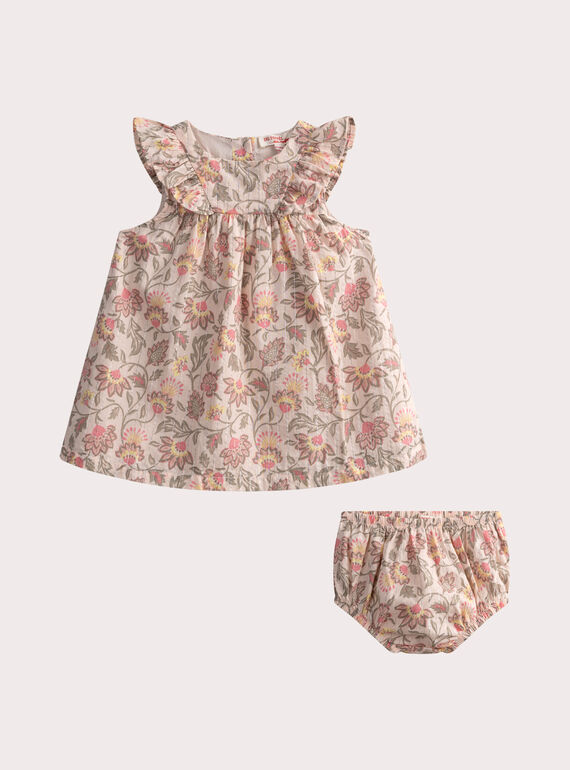 Robe à imprimé fleuri pour bébé fille WIMAROB4 / 25SG0964ROBD310