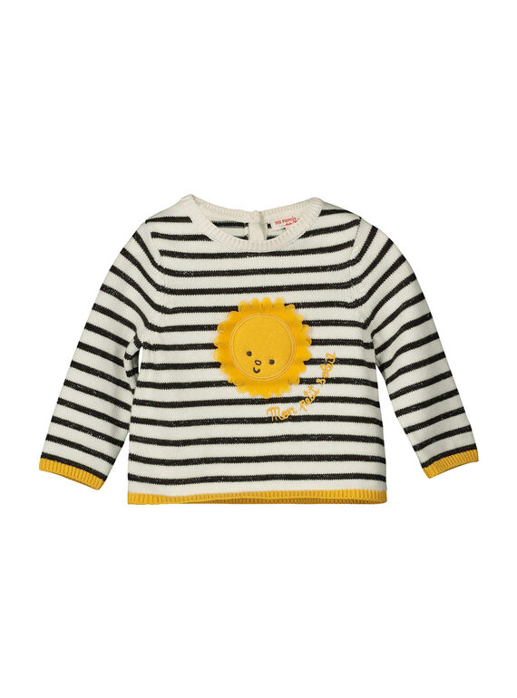 Pull rayé en maille bébé fille FILIPUL / 19SG0921PUL001