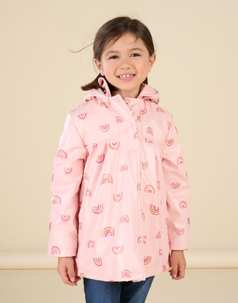 Manteau imperméable à capuche imprimé arc-en-ciel PALEOIMPER / 22W901F2IMPD319