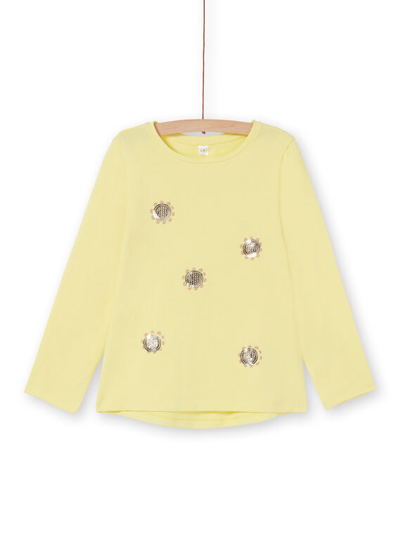 Tee Shirt Manches Longues Jaune LAJOTEE5 / 21S90135D32116