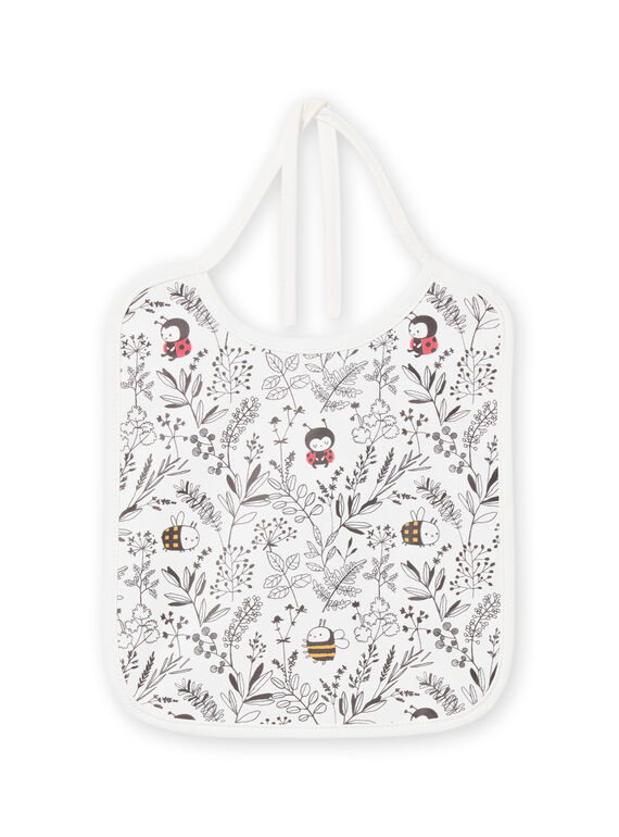 Bavoir blanc imprimé naissance mixte NOU1BAV3 / 22SF4242BAV000