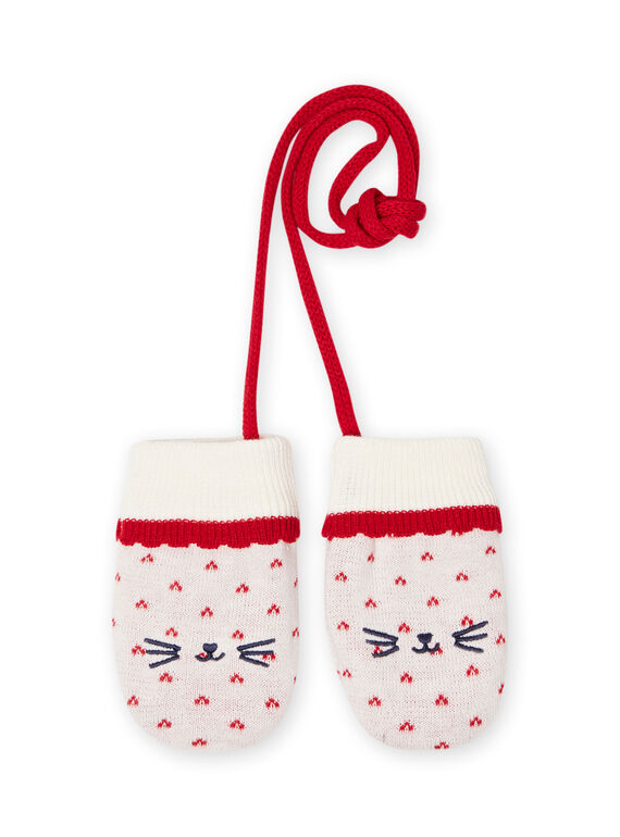 Moufles en tricot jacquard bébé fille MYIMIXGAN / 21WI0951GAN001