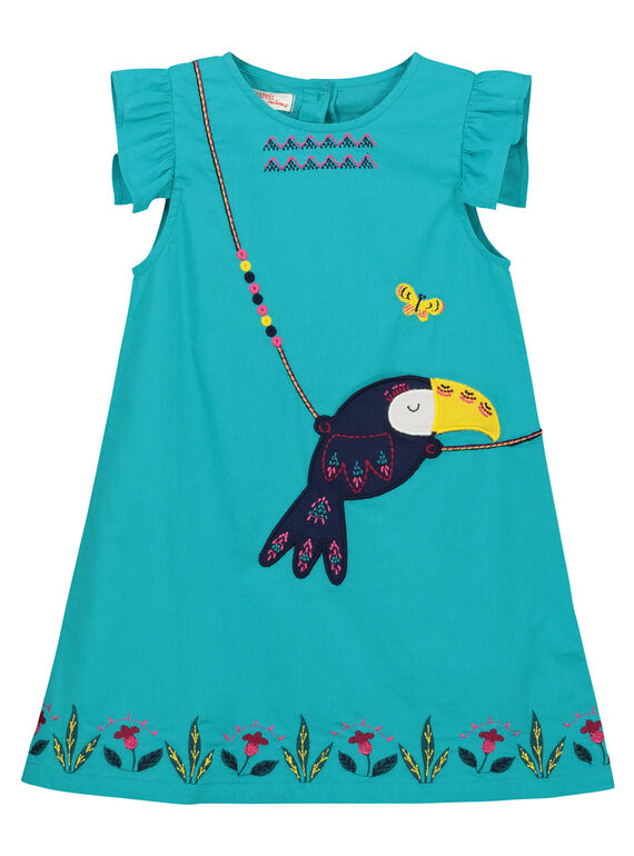Robe en coton style ethnique fille FATUROB4 / 19S901F2ROB202