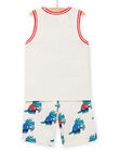 Ensemble pyjama débardeur et short écru enfant garçon NEGOPYCREX / 22SH12H2PYJ003