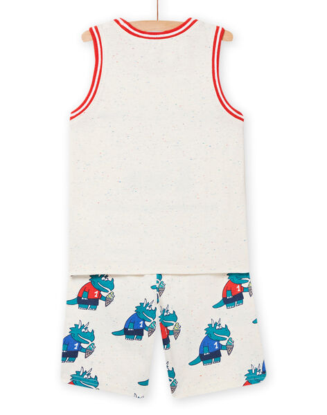 Ensemble pyjama débardeur et short écru enfant garçon NEGOPYCREX / 22SH12H2PYJ003