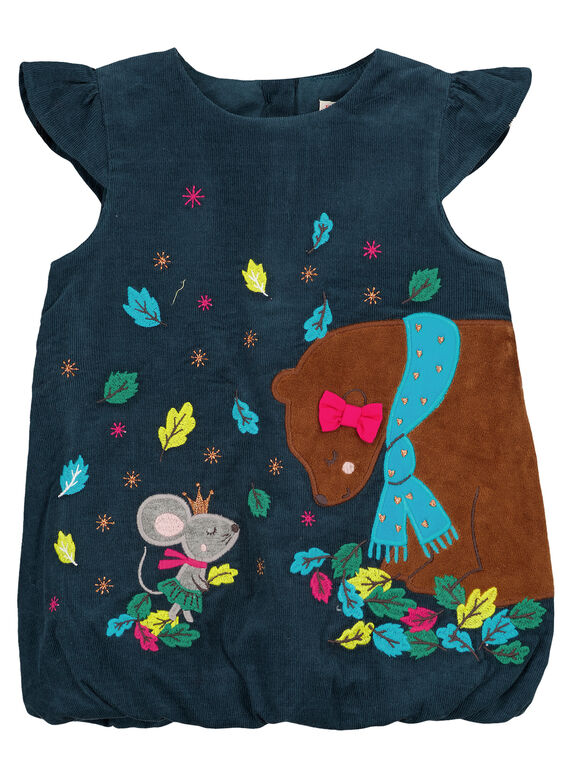 Robe boule en velours layette fille GITUROB4 / 19WG09Q3ROB714